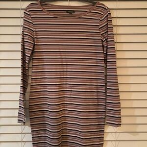 Wild Fable Multicolor Striped Long Sleeve Dress